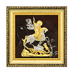 202733 Златоуст ПАННО ГЕОРГИЙ ПОБЕДОНОСЕЦ, яшма, Бронза,Золото в П/У