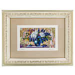 200116 Картина "ПОЛЕВЫЕ ЦВЕТЫ" в раме ПЕРЛАМУТР, 28*22 см