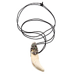 0070343 КУЛОН "МЕДВЕДЬ"  клык медведя с фианитами, благородный металл7635-29