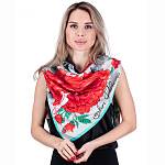 500054 Сувенирный платок "Город До", 90*90, 70% шёлк 30% вискоза МД Нины Ручкиной