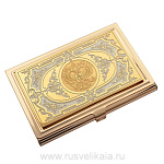 25020/георгий Златоуст ВИЗИТНИЦА "ГЕОРГИЙ ПОБЕДОНОСЕЦ", позолота, в П/У 