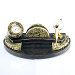 0053722/0070-ГЛОБУС  Нат.камень Письменный прибор  250*120*90