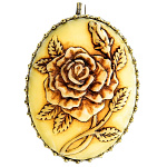 0051018/1745.4 Брошь Розочка Камея (белый)