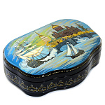  /17*12*4см Художественная роспись Шкатулка "Санкт-Петербург"  фигурная 120