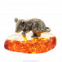 Статуэтка с янтарем "Мышка на подставке" (коньячный), фотография 2. Интернет-магазин ЛАВКА ПОДАРКОВ