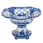 0072900 ГЖЕЛЬ Конфетница Ажурная на ножке в коб 20*13 см