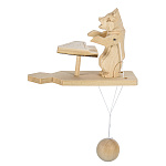 0074512 Богородская игрушка Медведь пианист