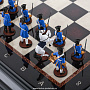 Шахматный ларец с оловянными фигурами "Полтава" 48х48 см, фотография 3. Интернет-магазин ЛАВКА ПОДАРКОВ