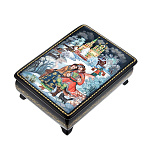 0044190/10*7 Лаковая миниатюра Шкатулка "Свидание" 10*7см (828-1)