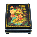0060976/15*12см  Лаковая миниатюра Палех ШКАТУЛКА "Садко" Лебедева