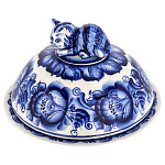 0068318 Гжель Блинница "Котик"