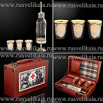 0026843 Златоуст Набор "АПТЕЧКА": ШТОФ+ 3 стопки в ПУ (862/2)