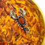 Круглая шкатулка из янтаря "Знак зодиака Скорпион", фотография 4. Интернет-магазин ЛАВКА ПОДАРКОВ