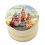 Сувенир Шкатулка круглая "Москва", фотография 2. Интернет-магазин ЛАВКА ПОДАРКОВ