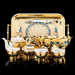 0057185/ 210023/2210/3 Златоуст СЕРВИЗ ДЖУЛИЯ (эмаль, агат)