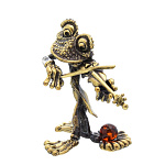 0045958/1883.1 Сувенир Лягушка со скрипкой б/п Сувенир (коньячный)