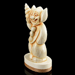 0021227 Кость. Скульптура ""Клоун"  рог лося  Авт. работа