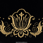 Сумка-клатч "Кувшинка". Черная с золотой вышивкой, фотография 5. Интернет-магазин ЛАВКА ПОДАРКОВ