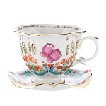 0064598/цвет Гжель Чайная пара "Лягушка.Будничная" в цвете 8*10см Авт. Алехин С.С.