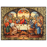 0059657  ИКОНА рукописная "ТАЙНАЯ ВЕЧЕРЯ" 35*26*4см
