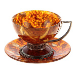 0080498 Янтарь КОФЕЙНАЯ ПАРА (скань)