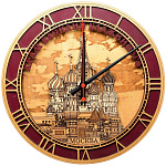 0040327 ЧАСЫ "Храм Василия Блаженного" 3D фанера ШКАТУЛКА