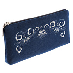 -2090000008708 Очечник "Лето" бархат син Разм. 10*19*2 Мод. 249-1 Рис. 1662 А 4.23.04