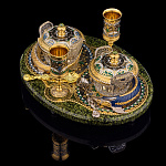 Икорница со стопками "Осетры". Златоуст