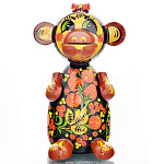 0029293  Хохлома КОПИЛКА "ОБЕЗЬЯНКА"  ок.19см