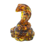 201955 Янтарь Скульптура Символ года 2025 ЗМЕЯ 76*60 мм