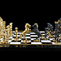 Шахматы из камня с бронзовыми фигурами. Златоуст 40х40 см, фотография 7. Интернет-магазин ЛАВКА ПОДАРКОВ