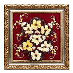 0055702-НП КАРТИНА  "Цветы" 54*54см Багет (Итал) дерево