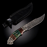 0057412 Оружие сувенирное Нож "СЫЧ" дамаск ст.кар.бер. в шкатулке 