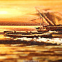 Картина янтарная "Парусник на закате" , фотография 2. Интернет-магазин ЛАВКА ПОДАРКОВ