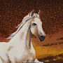 Картина янтарная "Кони" 40х60 см, фотография 2. Интернет-магазин ЛАВКА ПОДАРКОВ