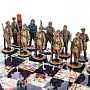 Шахматы коллекционные с фигурами из олова "Вторая Мировая война" 34х34 см, фотография 1. Интернет-магазин ЛАВКА ПОДАРКОВ