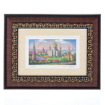 0056231/27*20см КАРТИНА Перламутровая "Храм Христа.Лето" в раме, паспарту