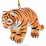 Елочная игрушка "Тигр идущий". Майолика, фотография 1. Интернет-магазин ЛАВКА ПОДАРКОВ
