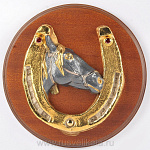 0017153/951 Златоуст ПОДКОВА  на дереве (гальванопластика, позолота, дерево.)в П/У