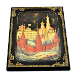 0044879/32*23см  Лаковая миниатюра Палех ПАПКА АДРЕСНАЯ "Москва" Комяков