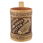 Кружка пивная из бересты "Рыба. Не держи меня пустой"