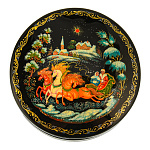 Шкатулка с художественной росписью "Тройка"