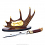 Подарочный набор с ножом и подставкой "Волк", фотография 2. Интернет-магазин ЛАВКА ПОДАРКОВ