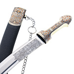 0072203 Оружие сувенирное Ятаган "Янычар" (металл, кожа, эмаль) 68см