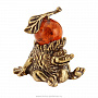 Статуэтка с янтарем "Еж с яблоком", фотография 1. Интернет-магазин ЛАВКА ПОДАРКОВ