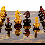 Шахматы-шашки с инкрустацией из янтаря "Статус", фотография 9. Интернет-магазин ЛАВКА ПОДАРКОВ