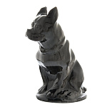 0054602 Обсидиан Скульптура "Собака"