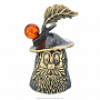Колокольчик с янтарем "Гриб", фотография 1. Интернет-магазин ЛАВКА ПОДАРКОВ