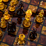Шахматы янтарные "Камелот" 32х32 см, фотография 5. Интернет-магазин ЛАВКА ПОДАРКОВ