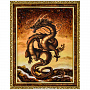 Картина янтарная "Огненный дракон" 47х37 см, фотография 1. Интернет-магазин ЛАВКА ПОДАРКОВ